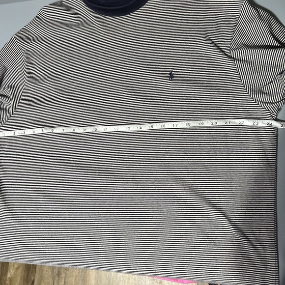 Vtg Polo Ralph Lauren Men's Long Sleeve Y2K Striped Turtleneck Large Preppy Pony - Picture 5 of 9